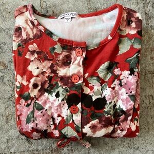 Chenault Red Floral Romper